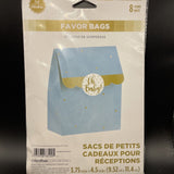 Blue And Gold Oh Baby Favor Bags W/ Stickers 8ct