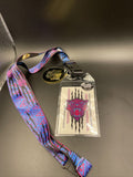 Marvel Black Panther Wakanda Forever Lanyard W/Charm & ID Holder & Sticker