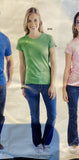 LAT Ladies Fine Jersey Longer Length T-shirt  Sz M (6-8) 3516 NEW