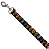 Buckle Down DOG LEASH - GUARDIANS OFTHE GALAXY BADGE/5-CHARACTER ICON 1" Wide 4'