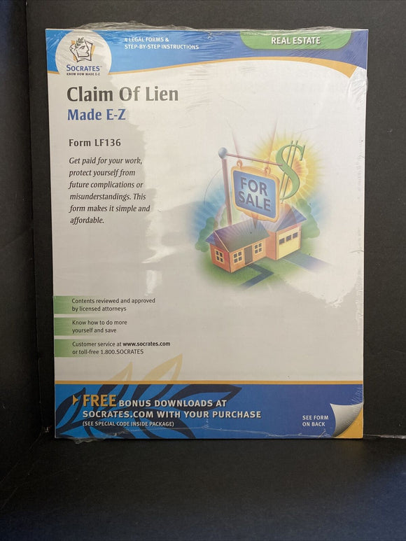 Socrates Real Estate, Claim Of Lien Made E-Z Form LF136