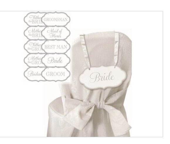 Bridal Party Chair Signs Kit (16pc)