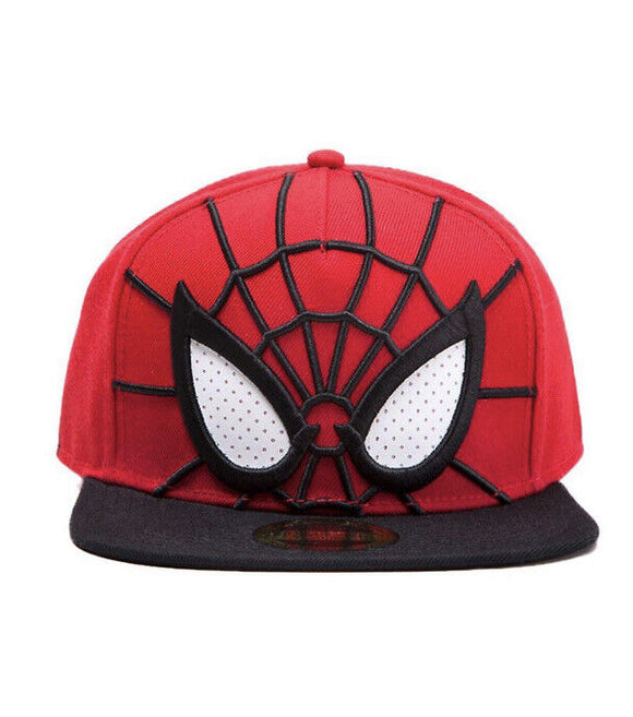 Marvel Spiderman Kids 3D Snapback Straight Brim  Cap with Mesh Eyes Ages 7-10 Yr