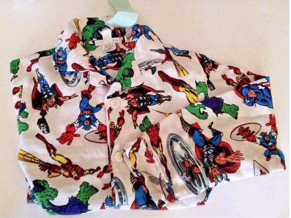New Pottery Barn Toddler Marvel Super Hero Flannel Pajamas 2T NEW