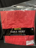 Reusable Red Plastic Table Skirt 29”x168”