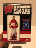 Wisconsin OFFICIAL Collegiate, "Uniform" 48" x 71" Adult Fleece Comfy Throw NEW