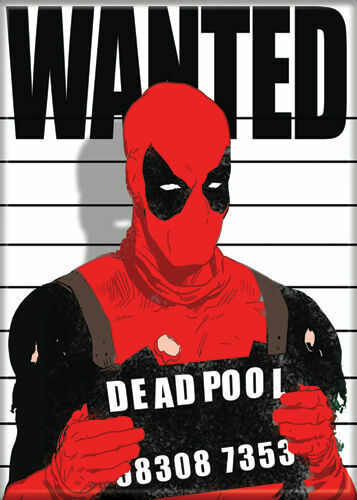 Deadpool Wanted PHOTO MAGNET 2 1/2