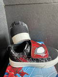 Marvel Spiderman Toddler Canvas Slip On Sneaker w/ Metalic  Flap Size 7