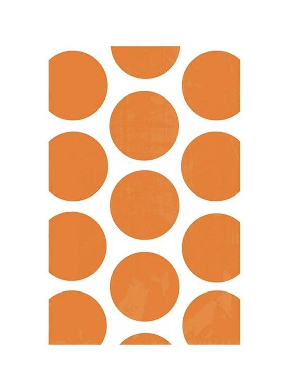 Orange Polka Dot Treat Bags 10 Paper Bags