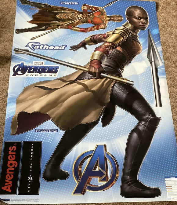 Original FATHEAD Marvel Avenger Endgame Okoye Life Size Wall Decal Sticker NEW