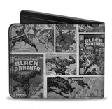 Buckle Down Black Panther Action Pose Comic Blocks Mens Bifold Wallet Marvel