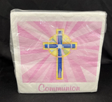 Stained Glass Pink Communion 3-Ply Lunch Napkins 36 per Pack