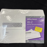 Office Depot 25 count W-2 Envelopes Security SELF-SEAL 9-1/4"x5-5/8" New Sealed