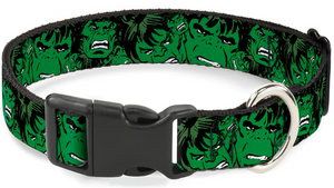 Plastic Clip Collar - Marvel The Hulk Stacked: WHU002 15"-26"