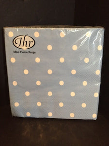 Ideal Home Range Cath Kidston Lunch Napkins Blue White Dots New