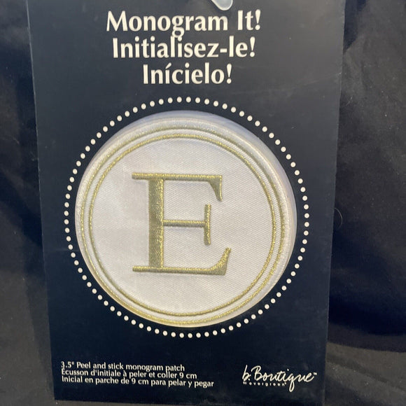 Eveart Evergreen Boutique Monogram It Letter E Applique Patch NEW