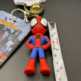 Marvel Spiderman Figure Keychain W/ Spiderman Plastic ID Case