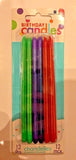 Assorted Color 5" Birthday Candles American Greeting 12 ct NEW