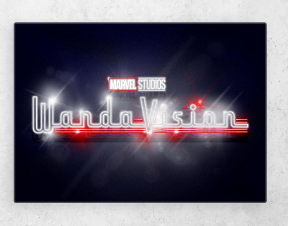 Displate Marvel Wanda Vision Neon Metal Wall Poster 17.7  x 12.6. 4485956