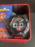 Spiderman LED Push Button Youth Watch In metal Gift Box