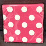 Hot Pink Dots 2 Ply Beverage Napkins 16ct