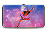 Buckle Down Marvel Deadpool On Unicorn Here Comes Deadpool + Tutu Galaxy Hinged Wallet