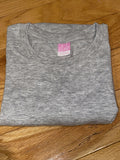 LAT Juniors 3616 T-Shirt Fine Jersey Longer Length size Medium 8-10 Heather  NEW