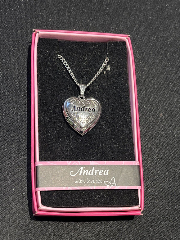 Heart Picture Locket With Love Necklace 16-18