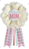 Pastel Color Future Mom Award Ribbon For Baby Showers