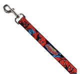 Buckle Down Amazing Spiderman Dog Leash 1” Wide 4 Ft Long WSPD043