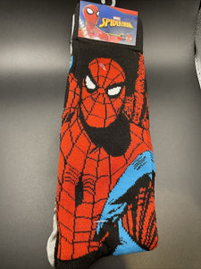 Marvel Spiderman Mens 2 Pairs Crew Socks Size 6-12