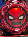 Marvel Spiderman Face Light Up  LCD Kids Watch W/ Decorated Band