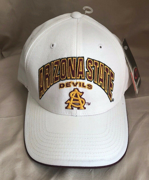 Arizona State Sun Devils White Hat Beach Golf Adjustable embroider Colosseum NEW