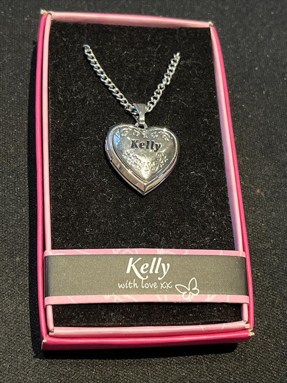 Heart Picture Locket With Love Necklace 16-18