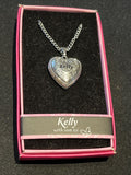 Heart Picture Locket With Love Necklace 16-18" Chain Kelly