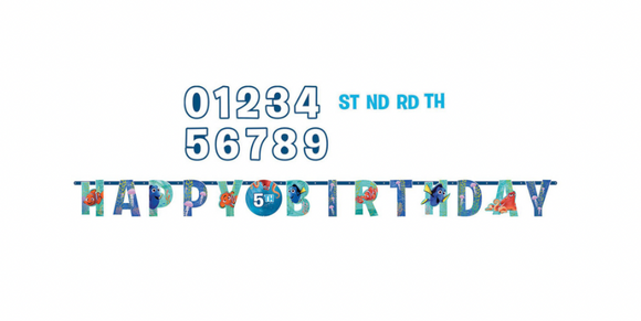 Finding Dory Jumbo Birthday Banner Age Customizable 10’