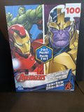 Marvel Avengers 100pc Double Sided Puzzle 11”x15”