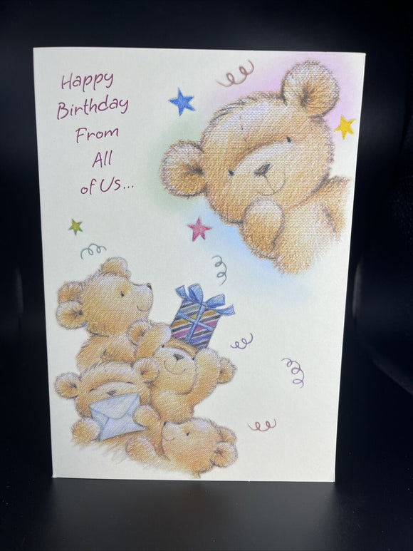 Birthday From All Greeting Card w/Envelope