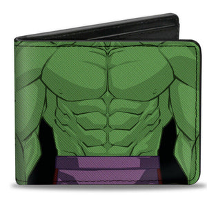 Buckle Down Hulk Close Up Chest & Back Bifold Men’s Wallet