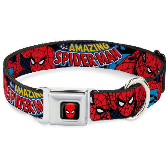 MARVEL UNIVERSE Spider-Man Full Color Seatbelt Buckle Collar - WSPD001 Large