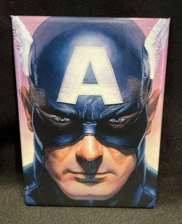 Marvel Comics Avengers Captain America Character Portrait Magnet Blue 2.5