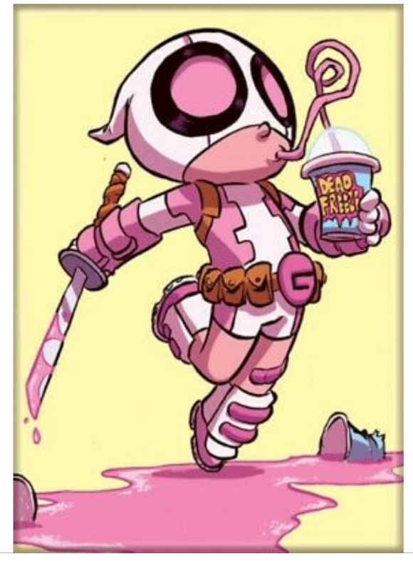 Gwenpool Stacy Spider Woman  PHOTO MAGNET 2 1/2