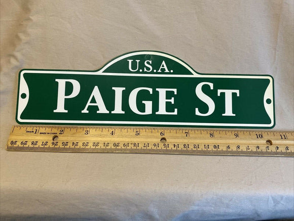 Green Street Room Sign Personalized  ~ USA  Paige St~ Stocking Stuffer ~