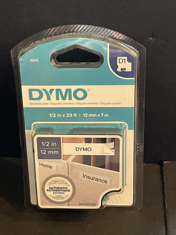 DYMO D1 High-Performance Poly Removable Label Tape, 1/2