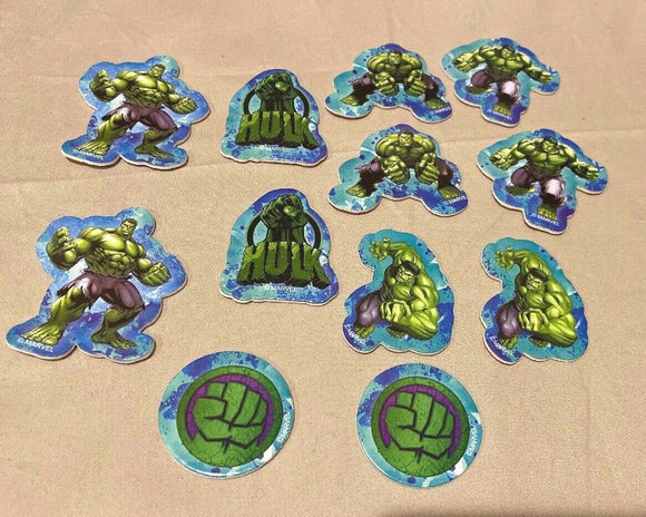 Set of 12 Hulk Cake Cupcake Toppers Decoration 6 Designs NEW