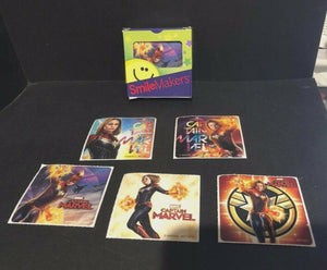 100 Assorted Box Marvel Captain Marvel Smile Makers STICKERS NEW.