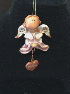 Pink Aaliyah Prayer Angel Orn by the Encore Group made by Russ Berrie NEW