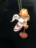 Pink Samantha Prayer Angel Orn by the Encore Group made by Russ Berrie NEW