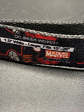 Marvel Deadpool 2-Action Poses Splatter Logo Blk WDP031 Plastic Clip Dog Collar Sz L