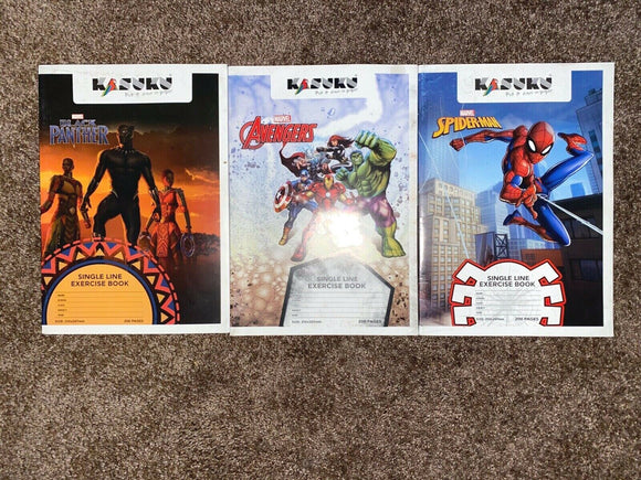 Marvel Avengers Exercise Notebook Single Line 200 Pages Soft Cover NEW